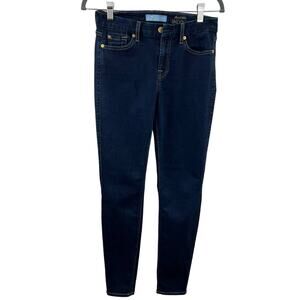 7 For All Mankind (b)air The Ankle Skinny Jeans Dark Wash Blue 7FAM Mid-Rise 27